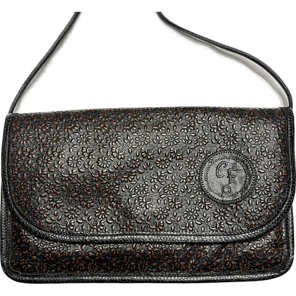 Carlos Falchi Leather Envelope Crossbody Clutch Vintage Bag EXCELLENT CONDITION